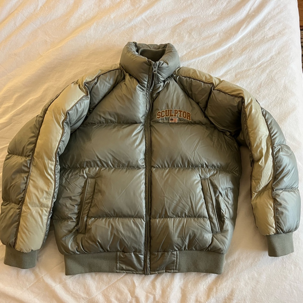 Sculptor Green Puffer Jacket